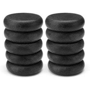 Set de massage aux pierres chaudes (10 pierres de basalte  + sac de chauffe) set pierres de massage dans un sac chauffant, ensemble de pierres pour massage du visage, du dos, des pieds