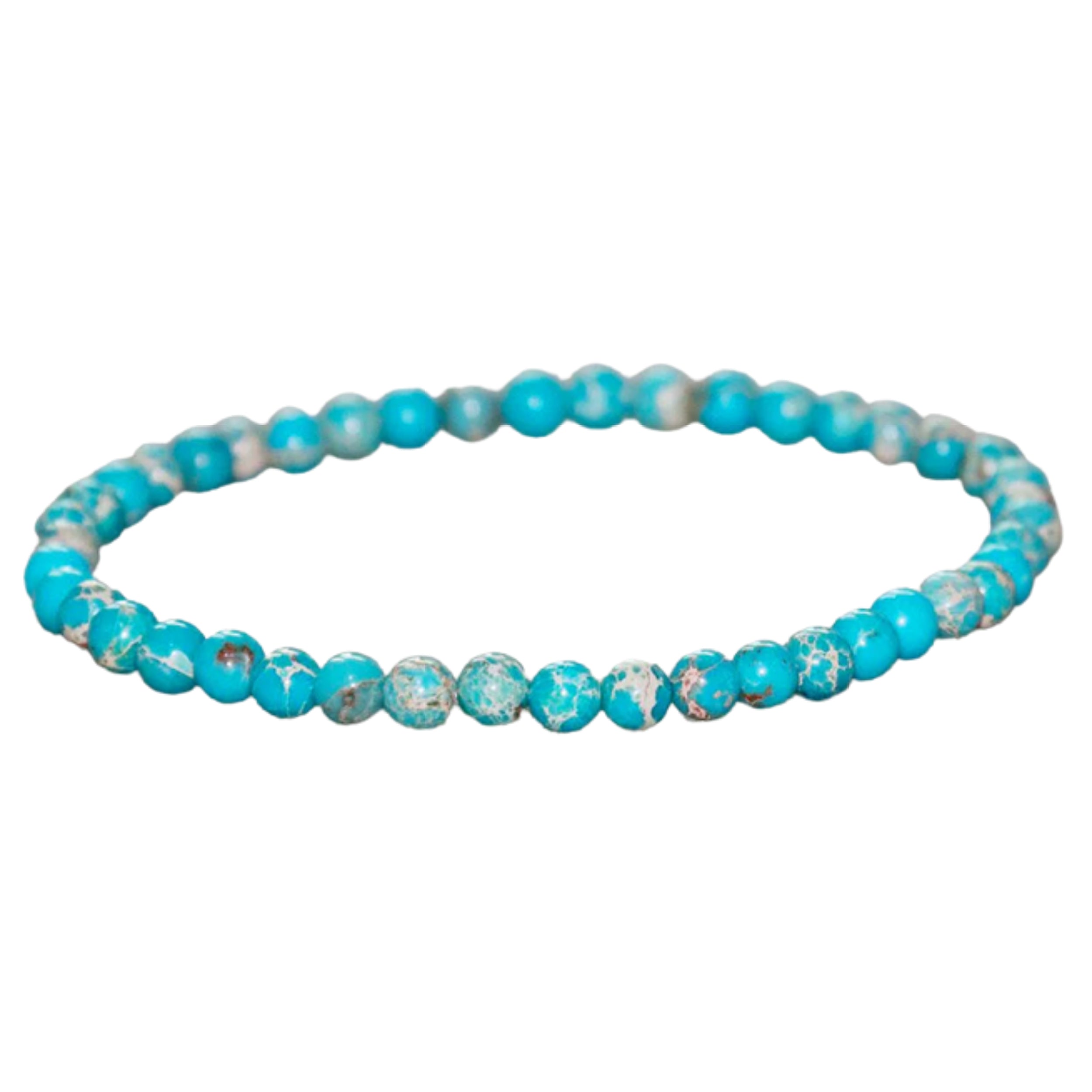 mini bracelet en Turquoise, pierre de l'été, Bracelet turquoise naturel pour femme , 4 mm turquoise 19 cm