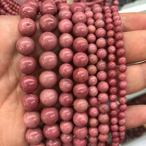 Fil de perles environ 40 cm DIY (RHODONITE)