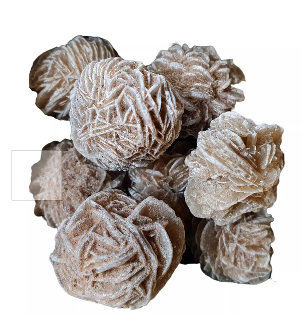 Rose des sables du Mexique 3 à 5 cm pierre de collection,Sélénite gypse , Cristal du désert, Pierre de sable cristaux, Lithothérapie feng shui