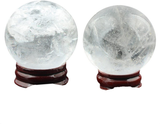 Boule de Cristal de roche, voyance protection Décoration de Bureau Voyance Divination Méditation Feng Shui