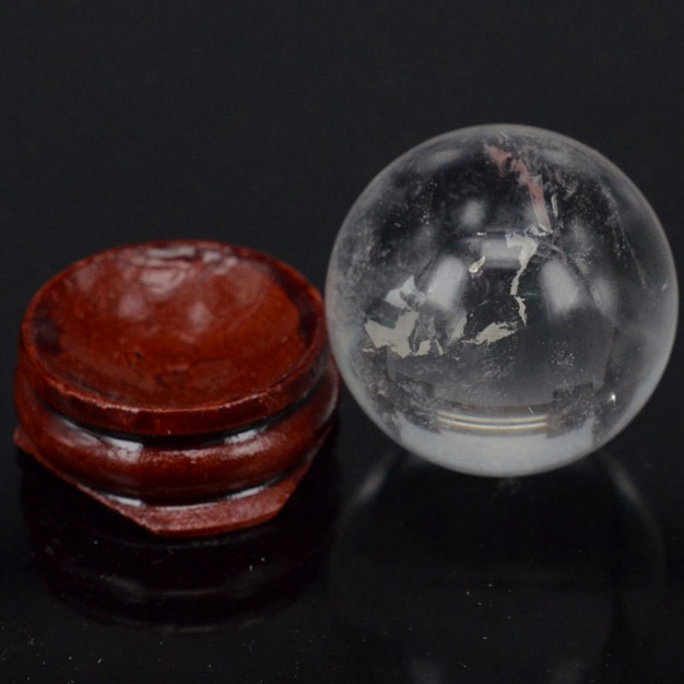 Boule de Cristal de roche, voyance protection Décoration de Bureau Voyance Divination Méditation Feng Shui
