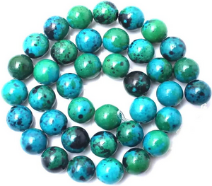 Ouvrir l&#39;image dans le diaporama, Fil de perles environ 40 cm DIY , Fabrication de Bracelet Loisirs Créatif Kit de Fabrication Bijoux Perles naturelles (Chrysocolle)
