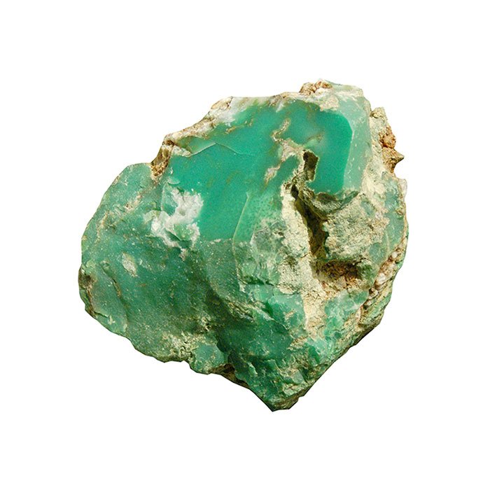 Chrysoprase pierre naturelle brute provenant de Madagascar , mineral pour soin ou collection